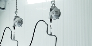 Hoists for cleaning heads