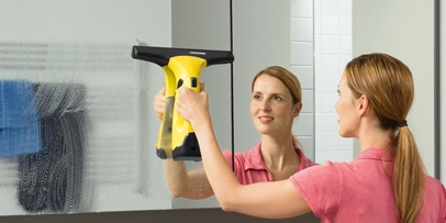 Vacuuming mirrors
