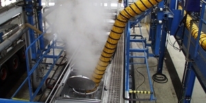 Under steam
